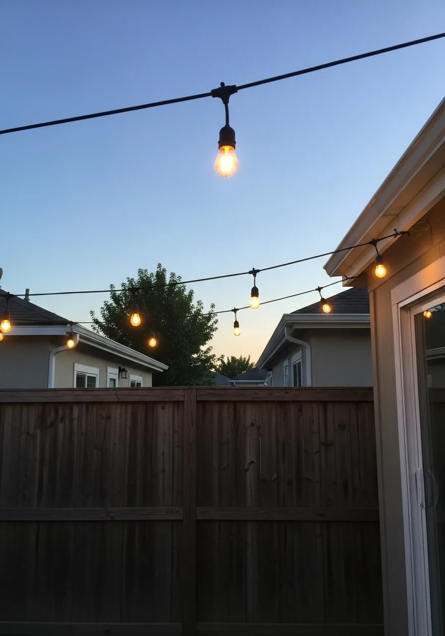 4. String Light Canopy