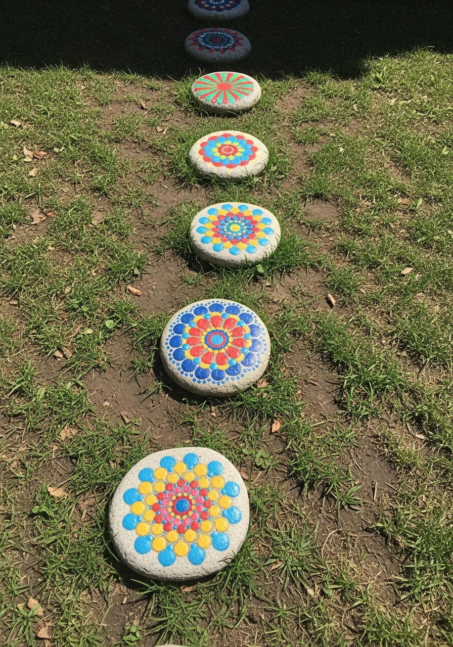 7. Painted Stone Pathways