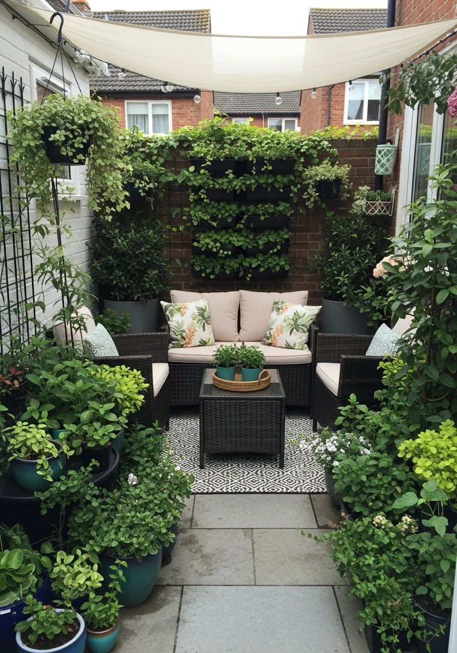 Patio Seating Garden - 50 Brilliant Garden Ideas for Small Spaces