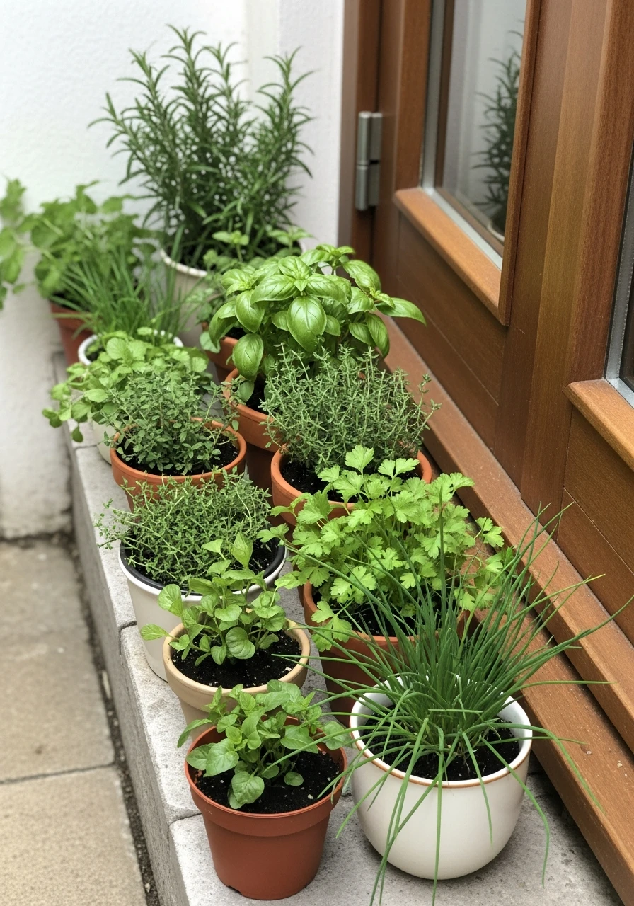 Mini Herb Kitchen Garden - 50 Brilliant Garden Ideas for Small Spaces
