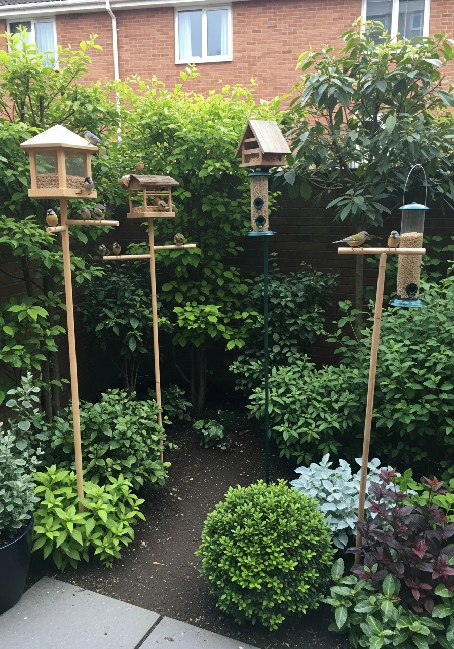 Elevated Bird Perches - 50 Brilliant Garden Ideas for Small Spaces