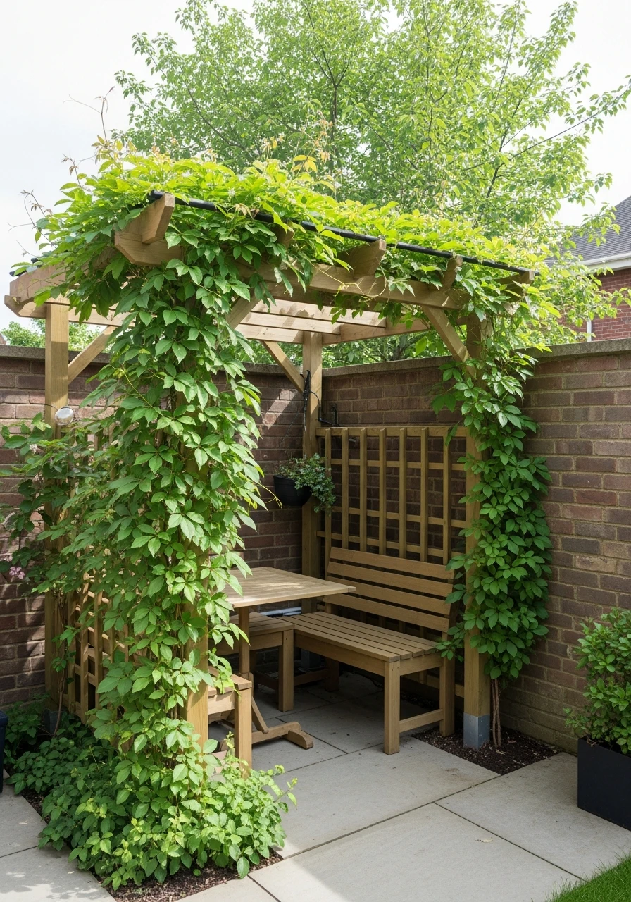 Mini Pergola with Plants - 50 Brilliant Garden Ideas for Small Spaces