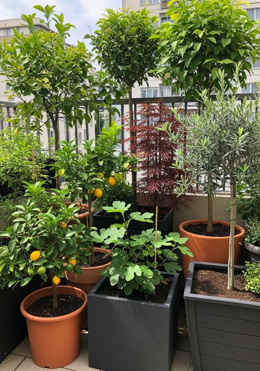 Container Tree Orchard - 50 Brilliant Garden Ideas for Small Spaces
