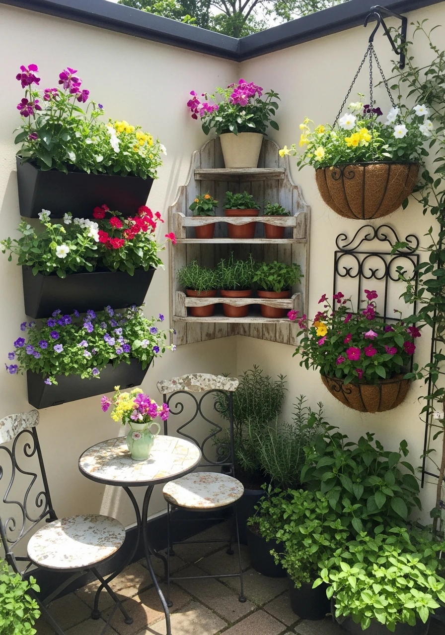 Cottage-Style Corner - 50 Brilliant Garden Ideas for Small Spaces