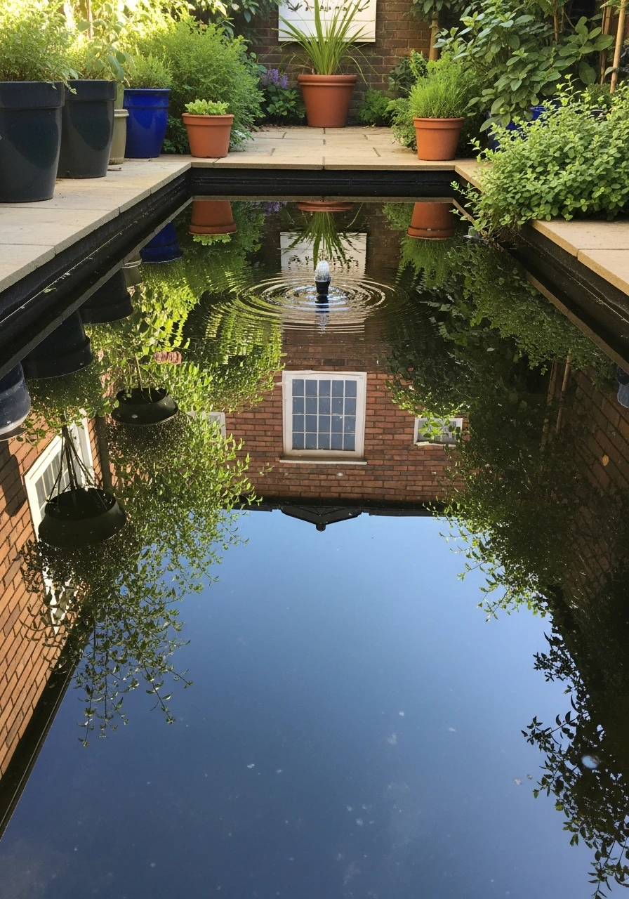 Reflective Water Accent - 50 Brilliant Garden Ideas for Small Spaces