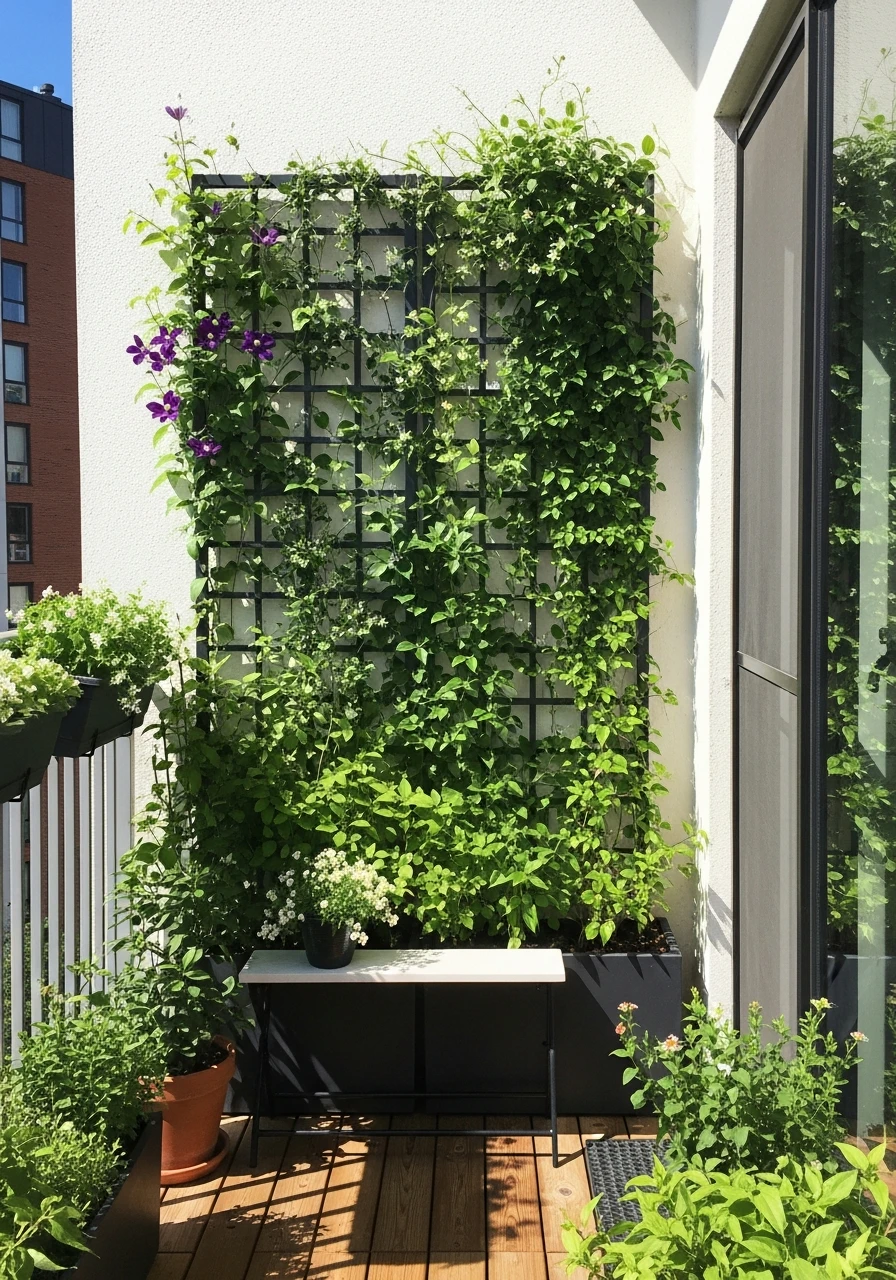 Trellis Vine Garden - 50 Brilliant Garden Ideas for Small Spaces