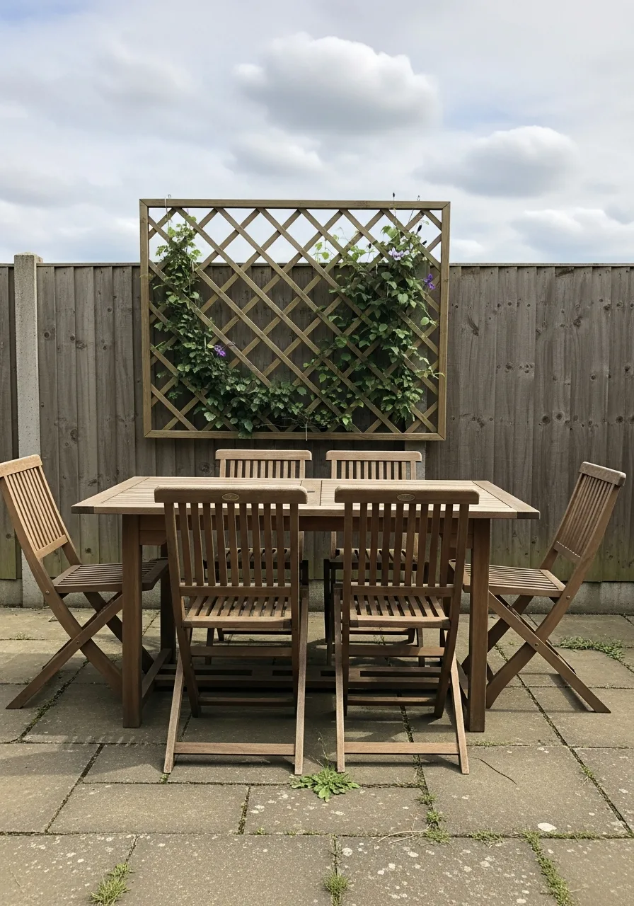 12. Trellis Outdoor Dining Backdrop