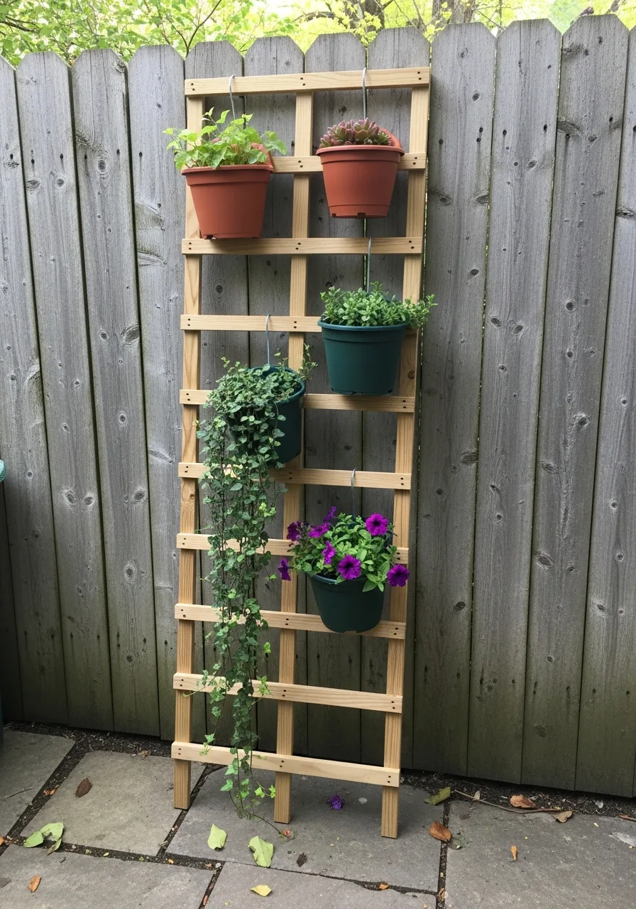 18. Trellis with Hanging Pots