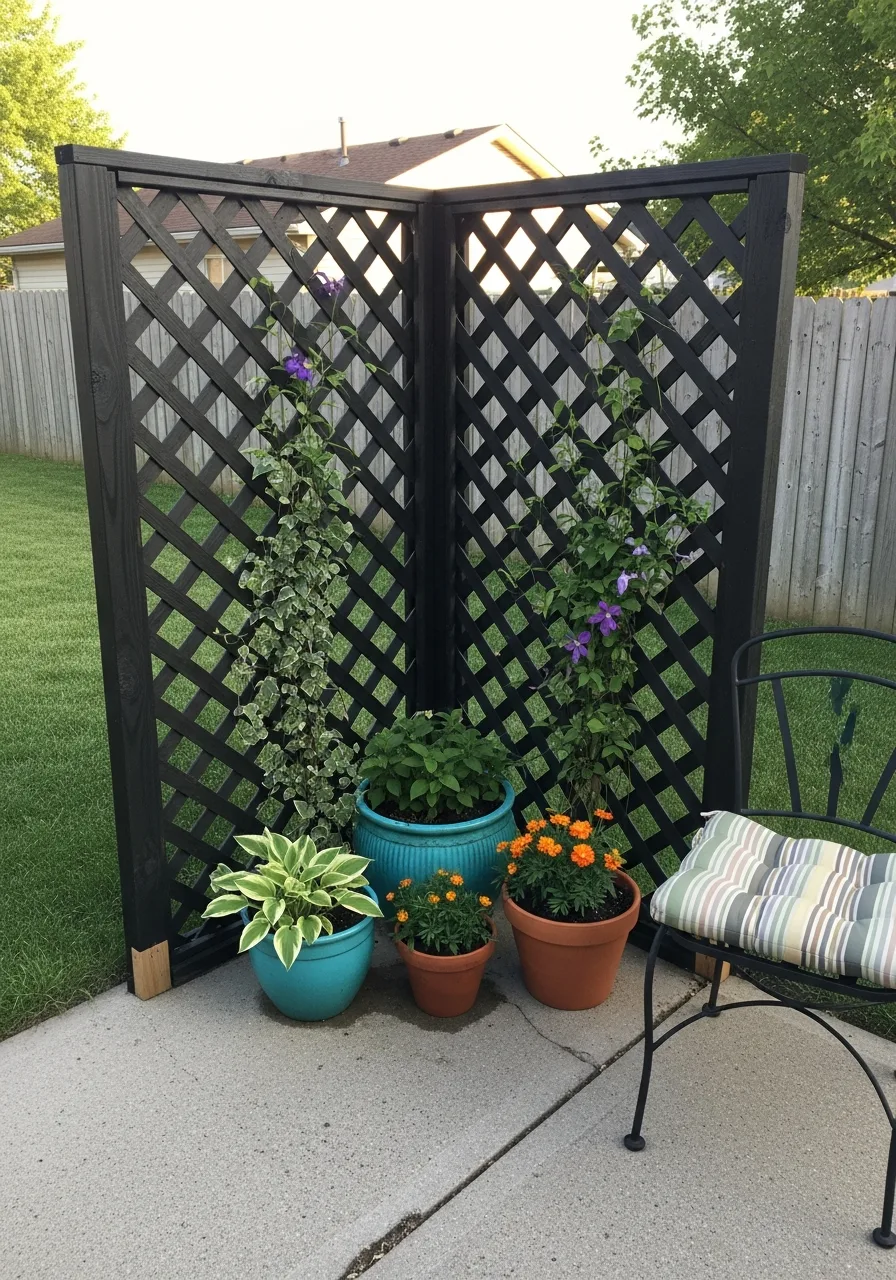 32. Trellis Patio Privacy Corner