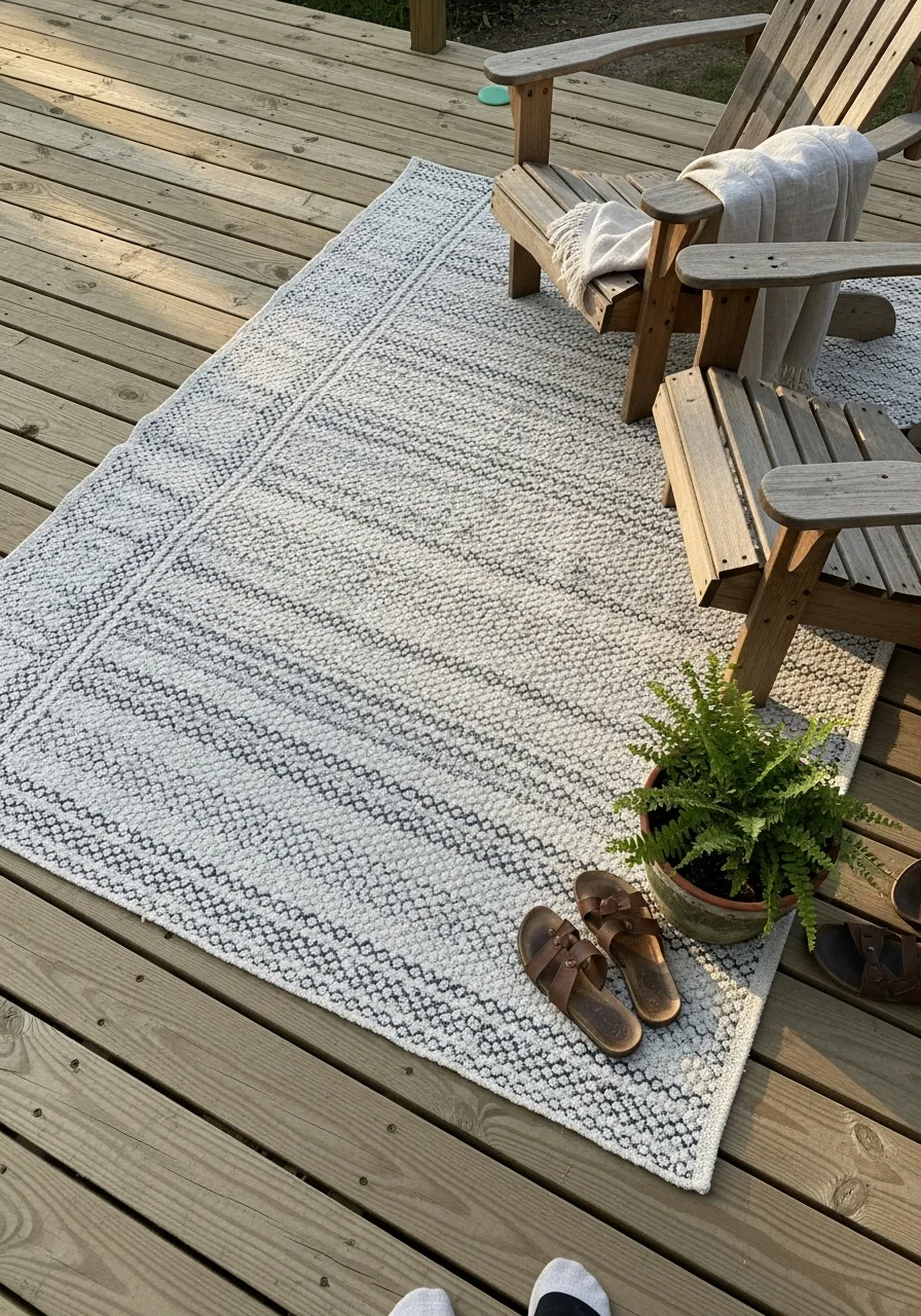 18. Outdoor Rug Styled Deck