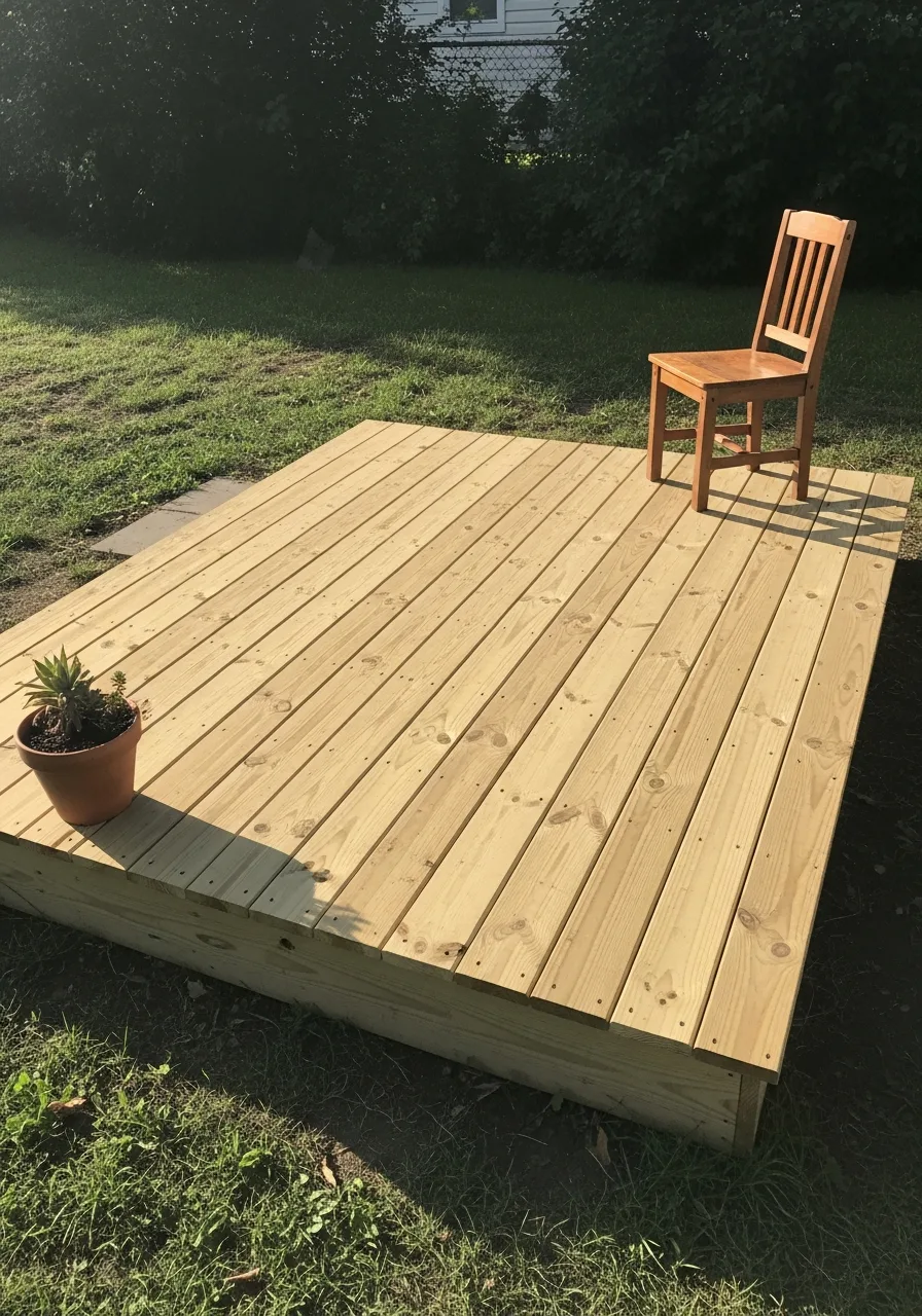 27. Natural Wood Finish Deck