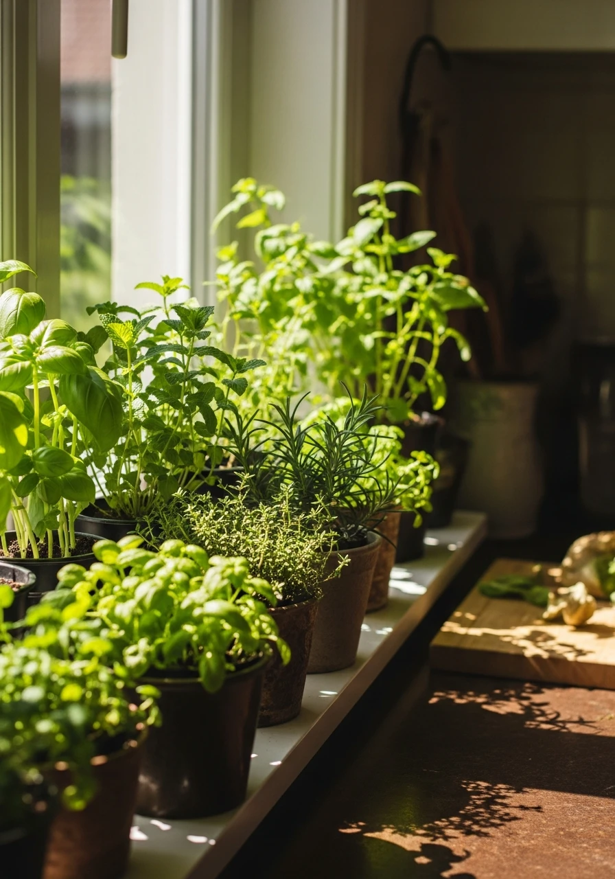Window Herb Garden - 50 Herb Garden Ideas for a Beautiful, Budget-Friendly Home