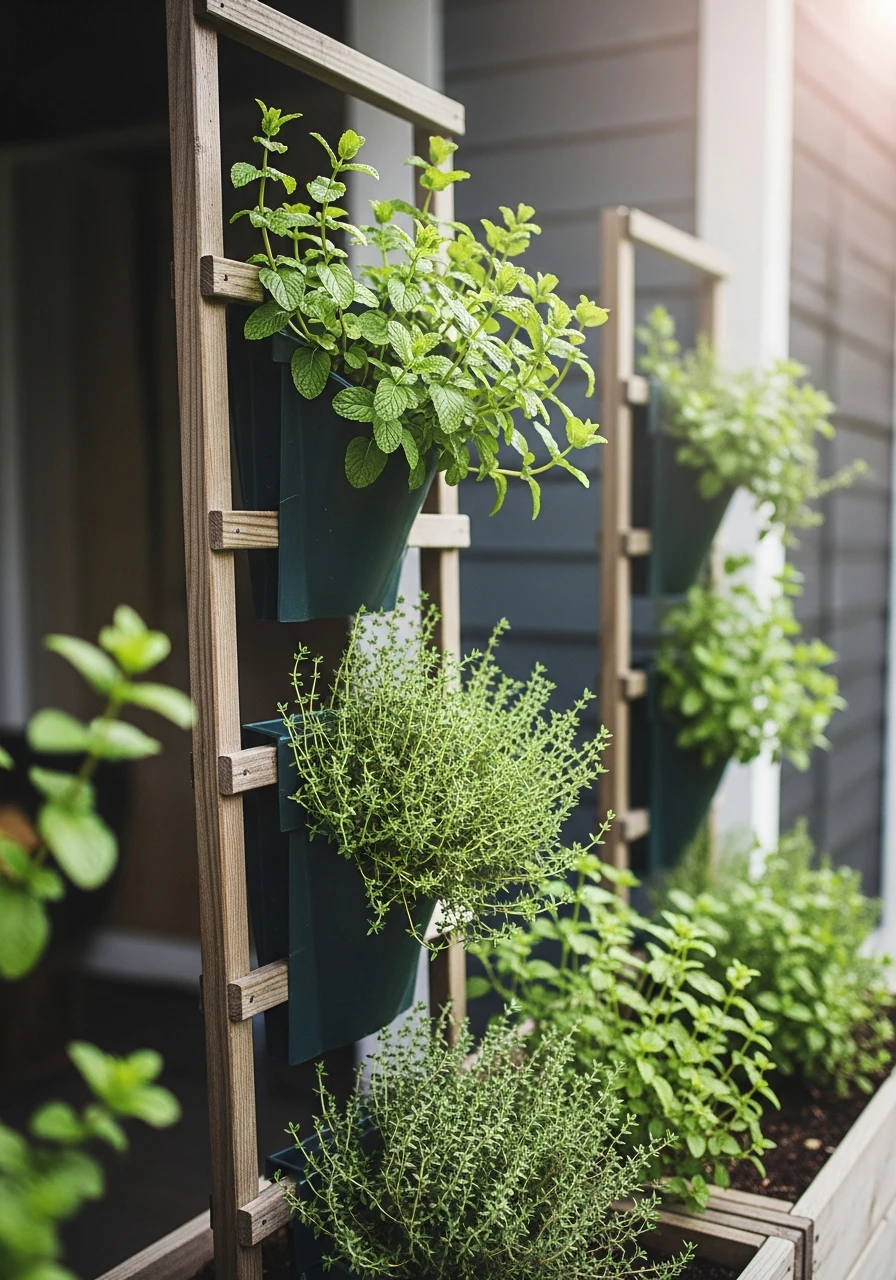 Trellis Herb Garden - 50 Herb Garden Ideas for a Beautiful, Budget-Friendly Home