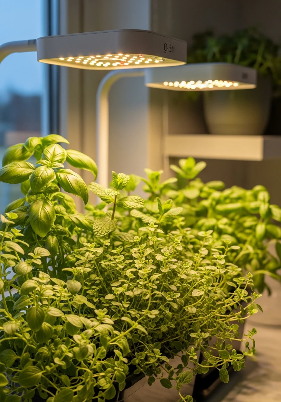 Indoor Grow Lights - 50 Herb Garden Ideas for a Beautiful, Budget-Friendly Home
