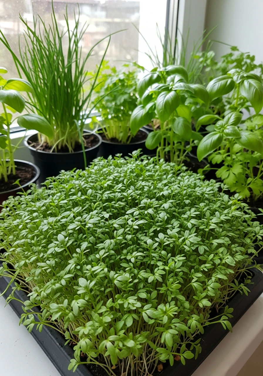 Garden Cress Patch - 50 Herb Garden Ideas for a Beautiful, Budget-Friendly Home