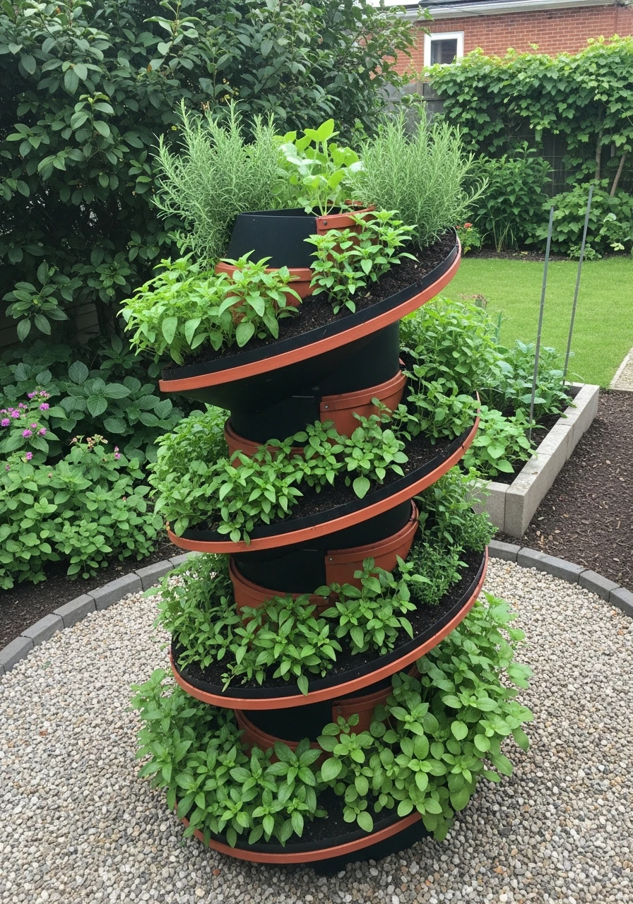 Herb Spiral Garden - 50 Herb Garden Ideas for a Beautiful, Budget-Friendly Home