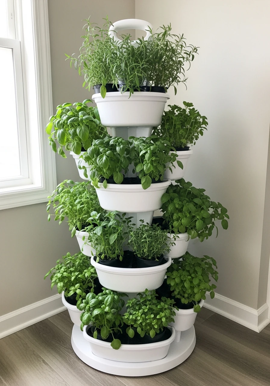 Tiered Herb Stand - 50 Herb Garden Ideas for a Beautiful, Budget-Friendly Home