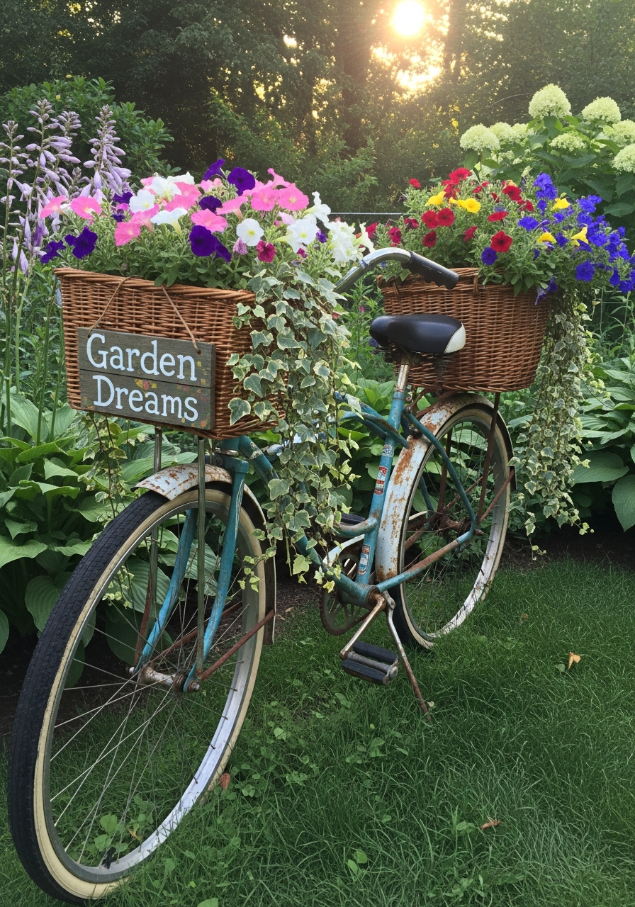 3. Bicycle Flower Garden Display