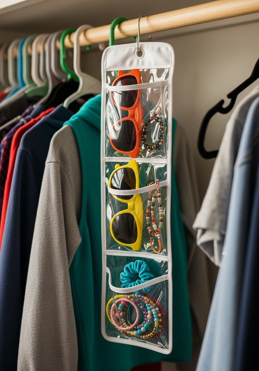 40. Use Hanging Accessory Organizers