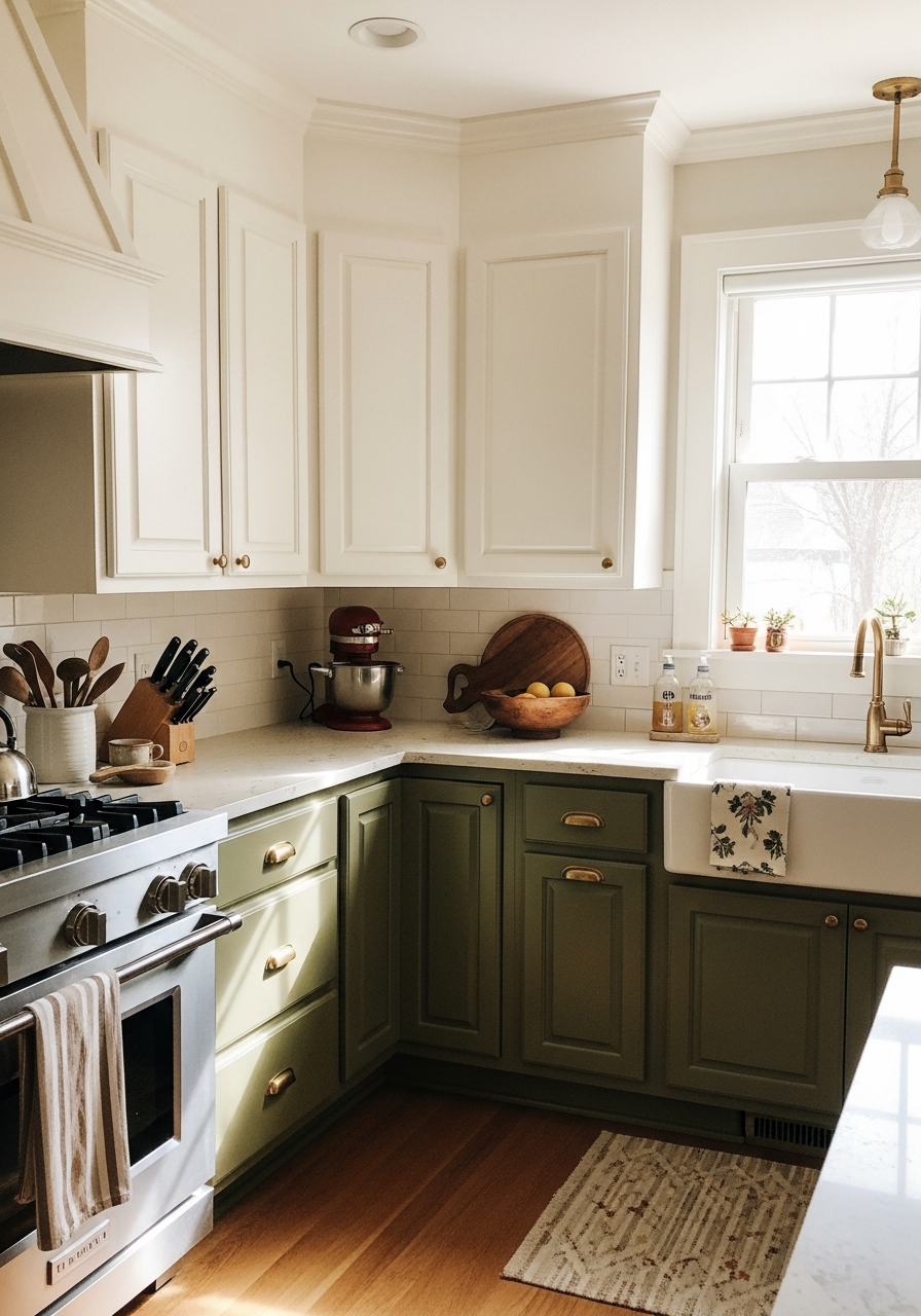 16. Olive and Creamy White