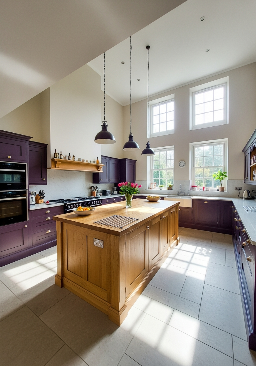 17. Plum and Natural Wood