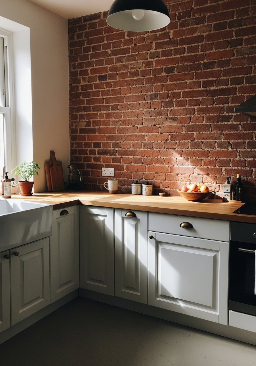 28. White and Red Brick