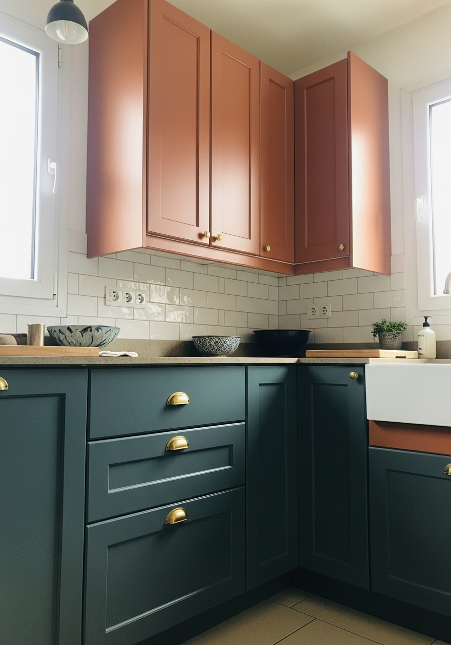 30. Terracotta and Teal Duo