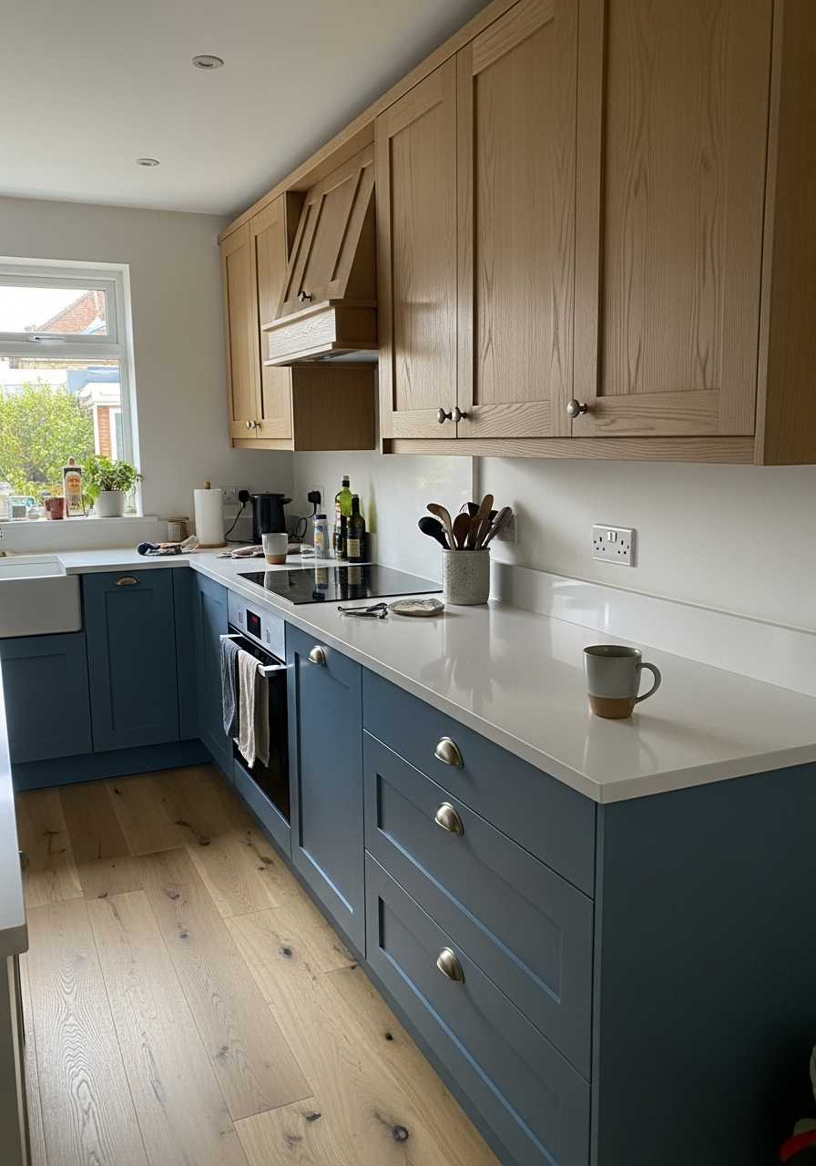 31. Dust Blue and Oak