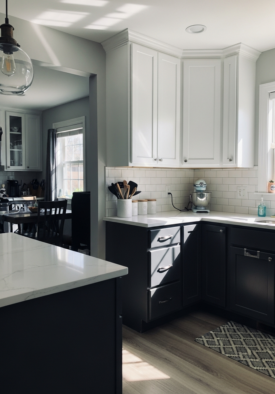 4. Gray and Bright White