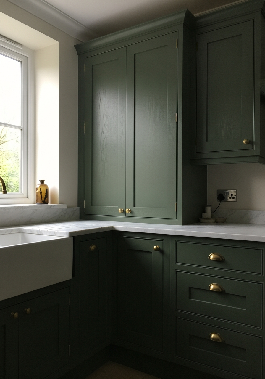 8. Forest Green and Brass