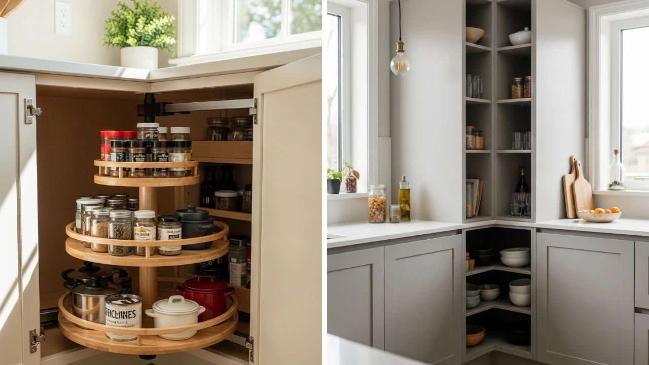 25 Smart Kitchen Corner Cabinet Ideas - Addicted To Organization