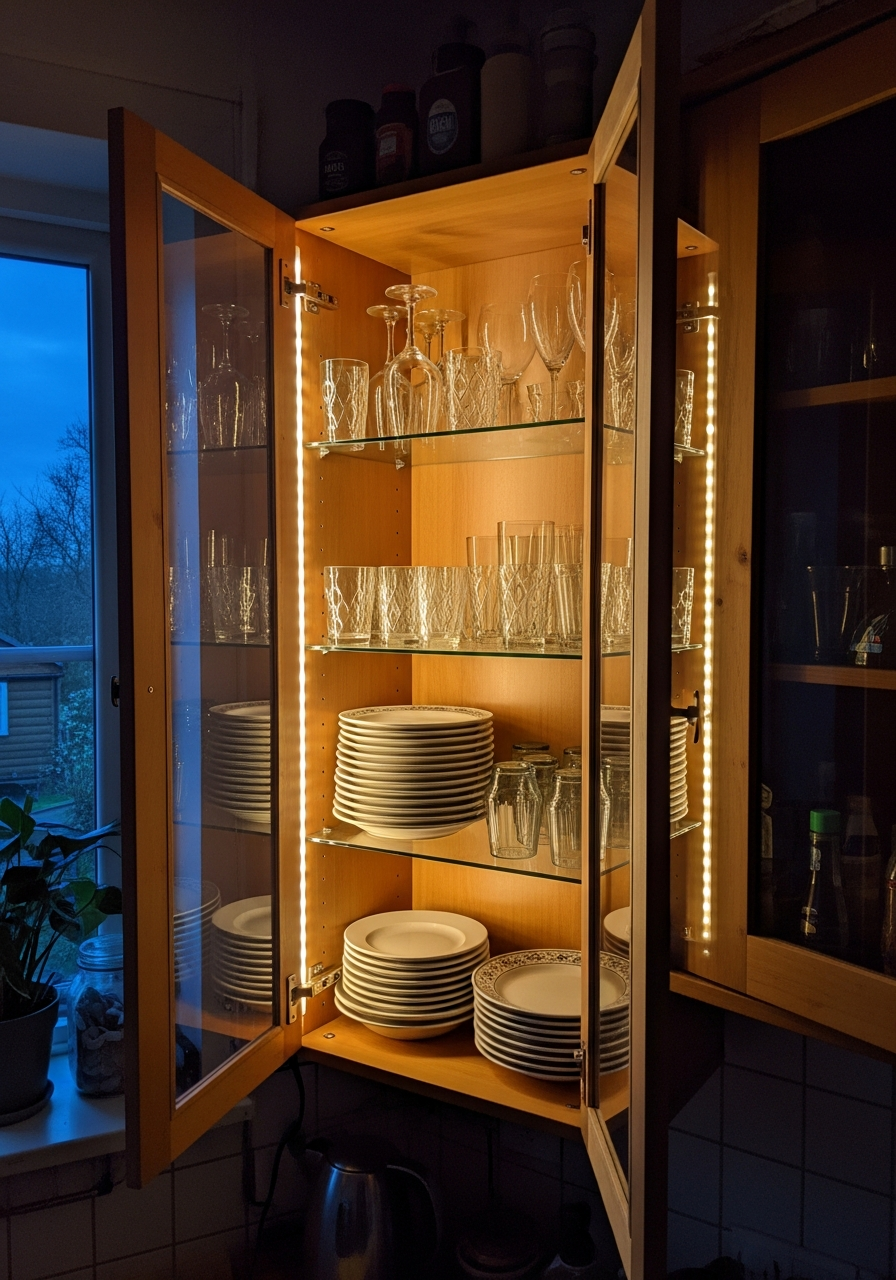 19. Corner Cabinet With Lighting