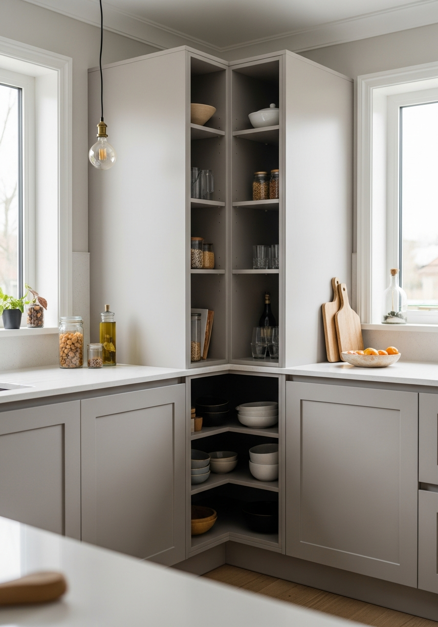 2. Diagonal Corner Cabinet Design