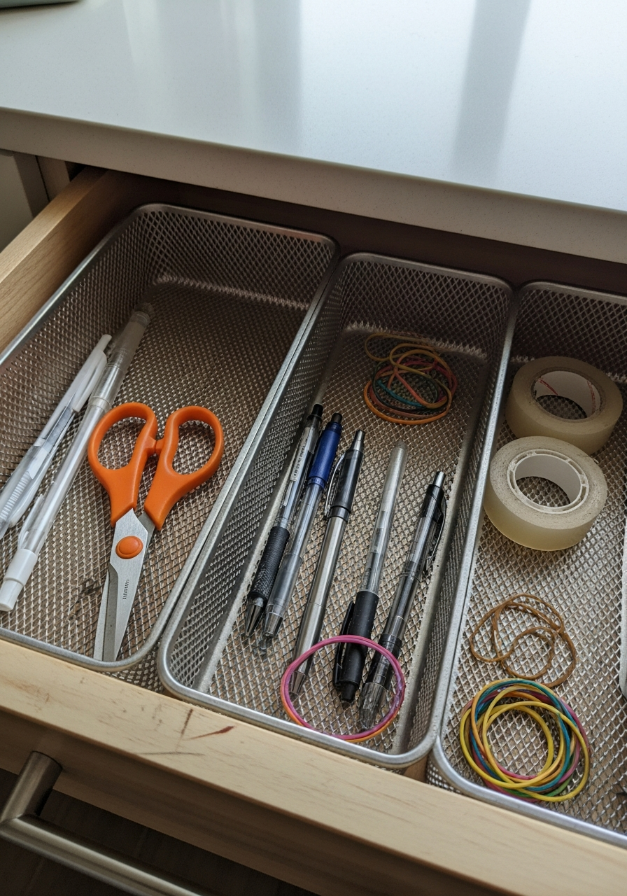 13. Mesh Junk Drawer Tray