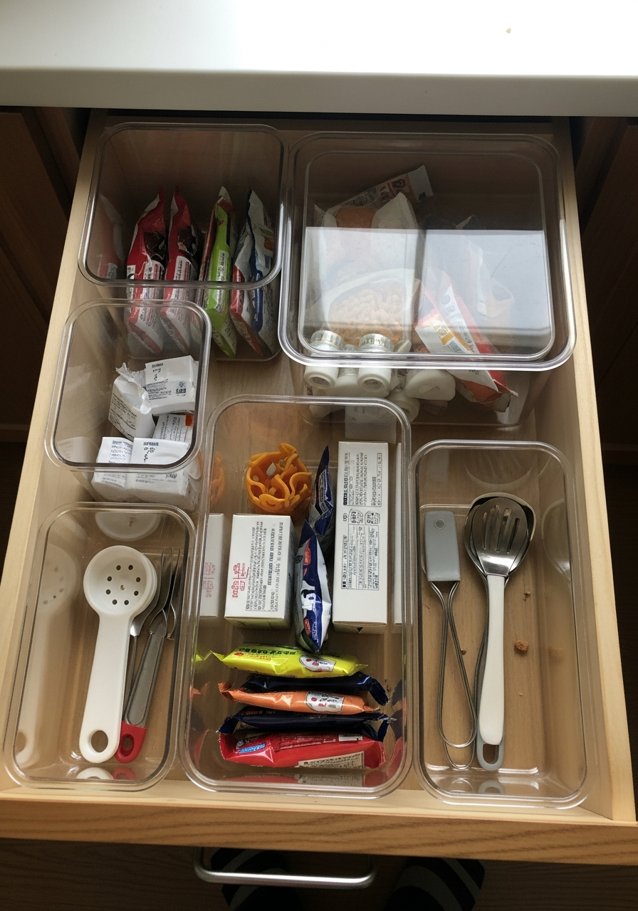 2. Clear Plastic Storage Bins