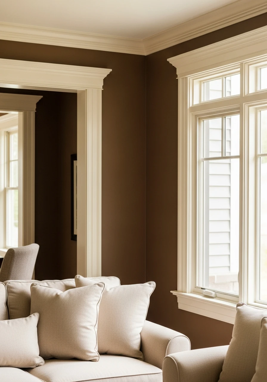 Mocha & Cream Highlights - 50 Living Room Color Combinations You'll Love