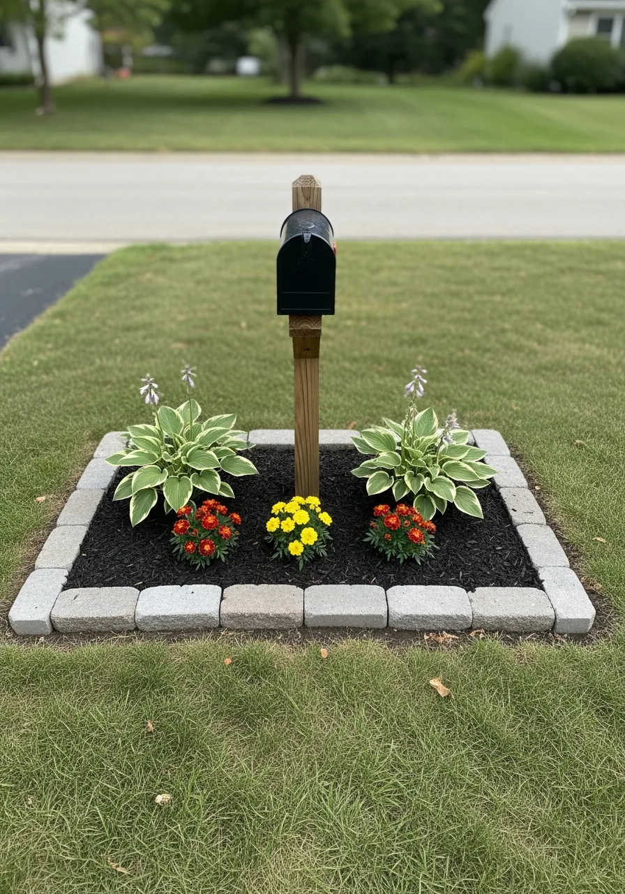 12. Structured Symmetrical Flower Bed