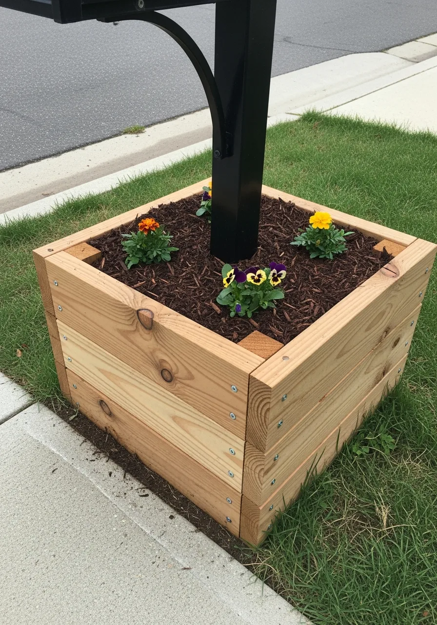 21. Raised Wooden Planter Base