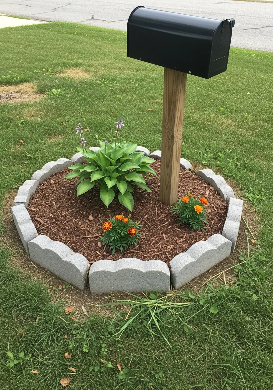 28. Decorative Border Stones Bed