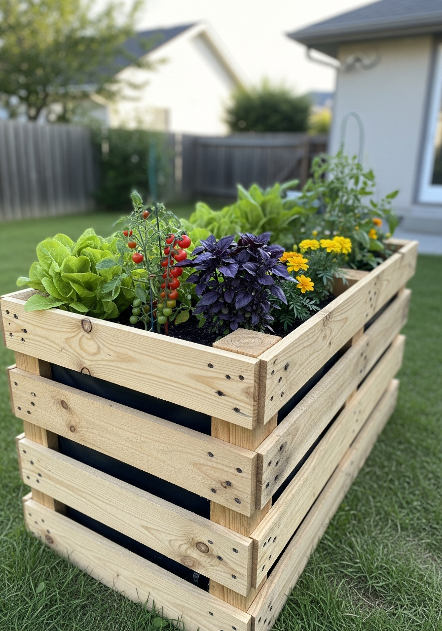10. Pallet Garden Divider