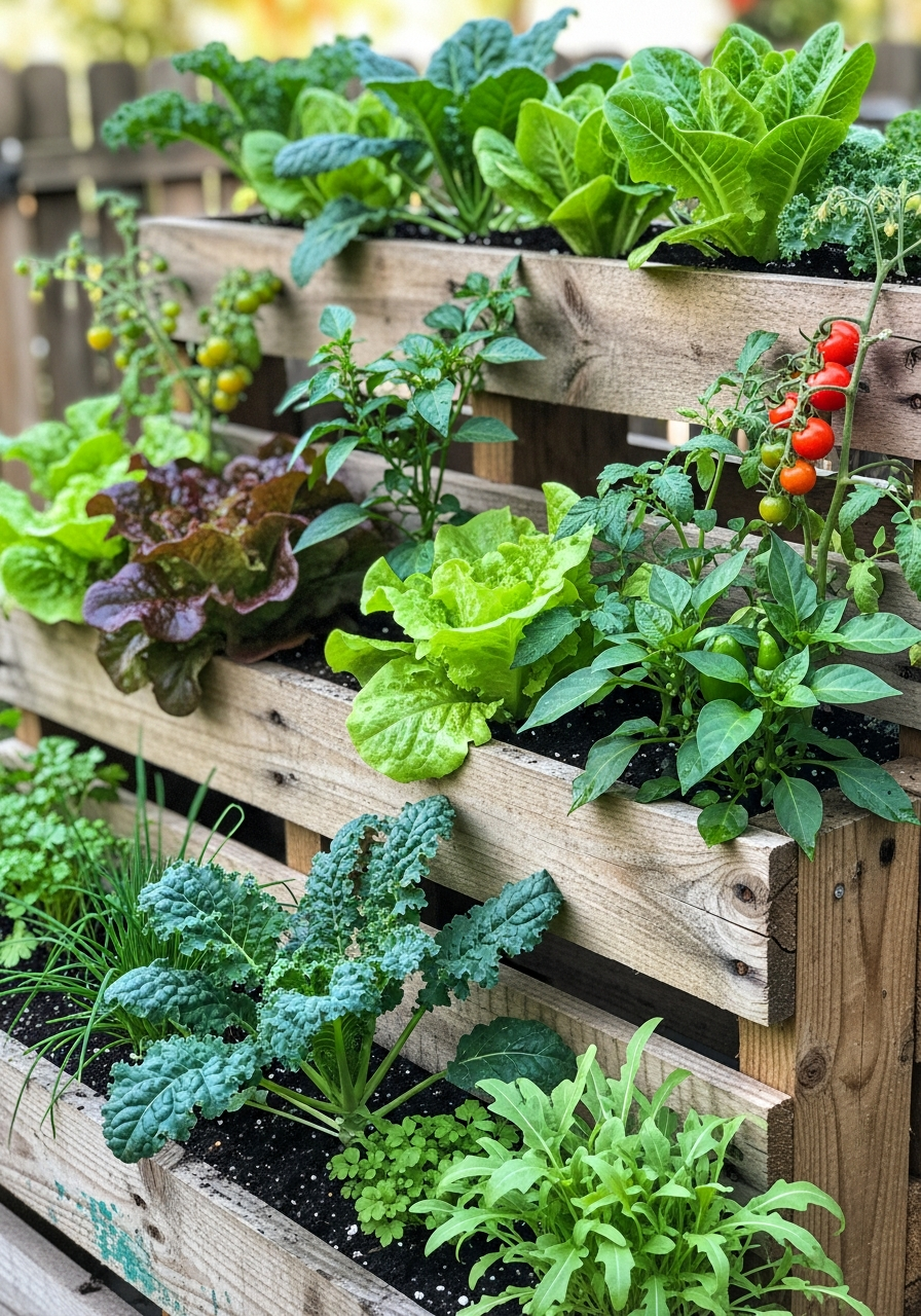 11. Pallet Salad Garden