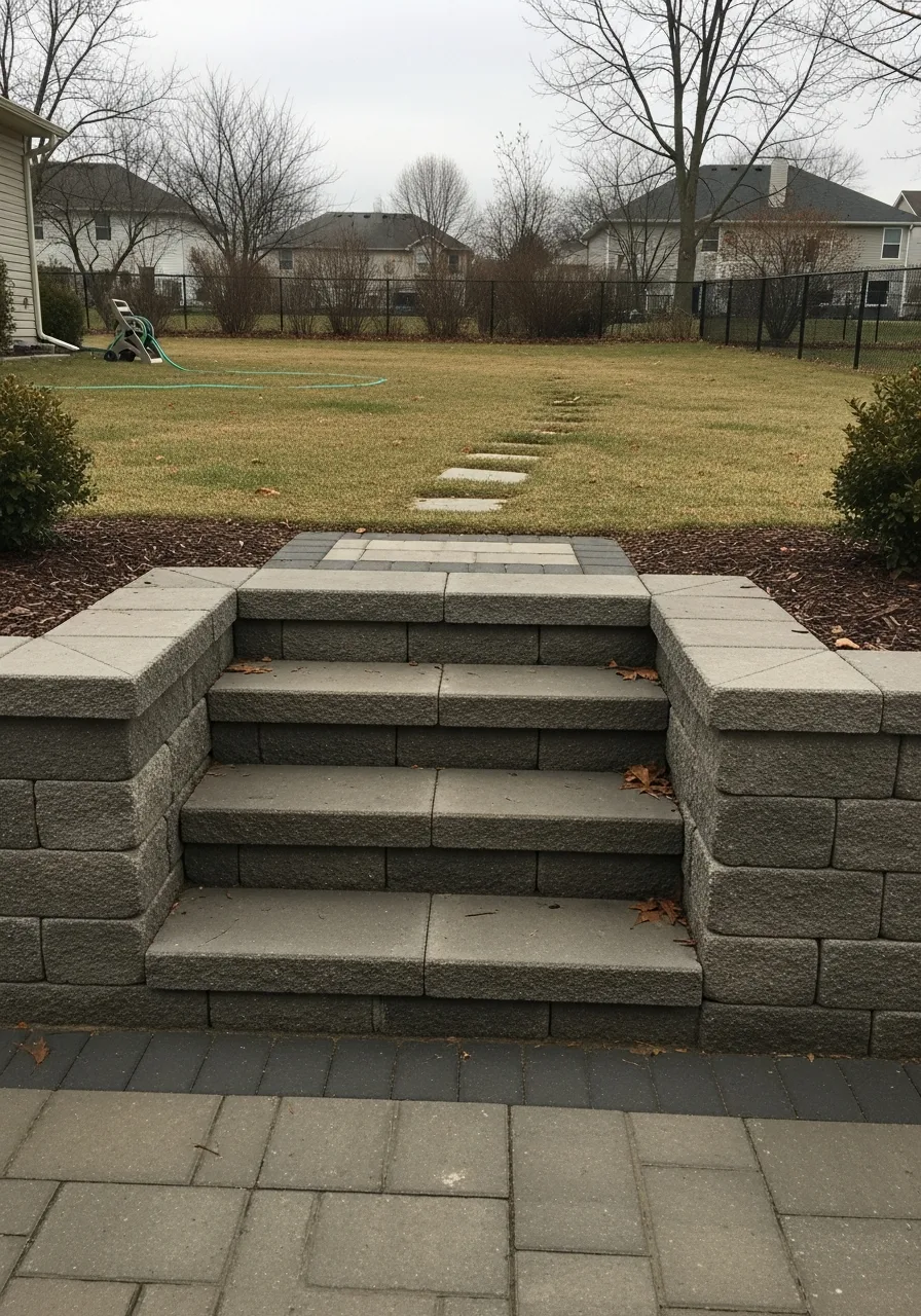 11. Retaining Wall With Built-In Steps