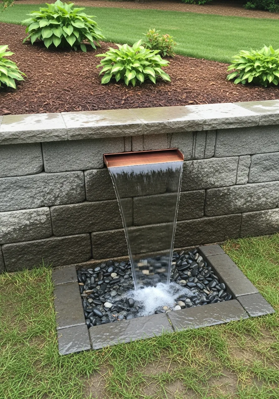 21. Retaining Wall Water Feature