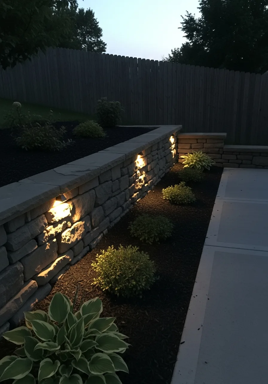 22. Retaining Wall With Lighting