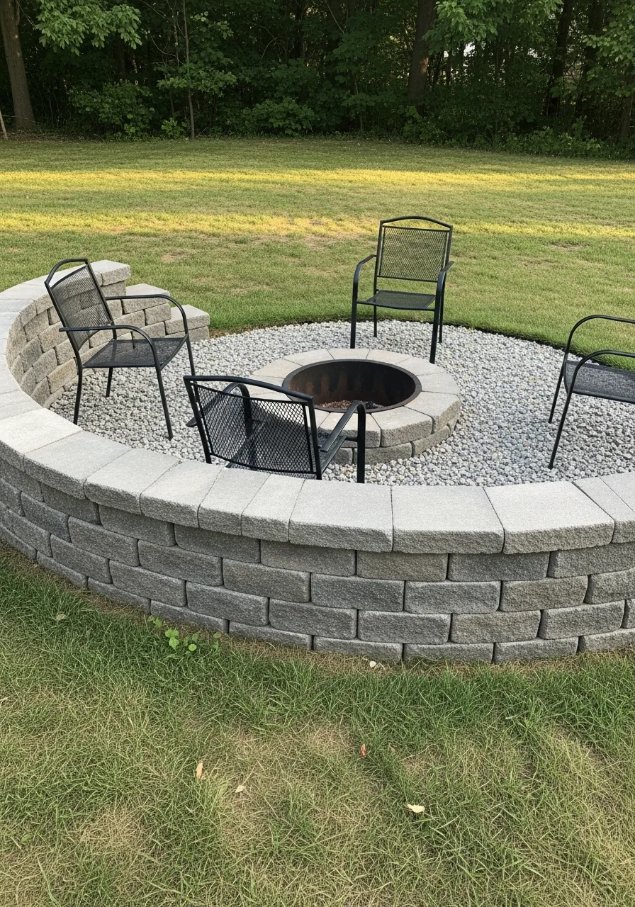26. Retaining Wall Fire Pit