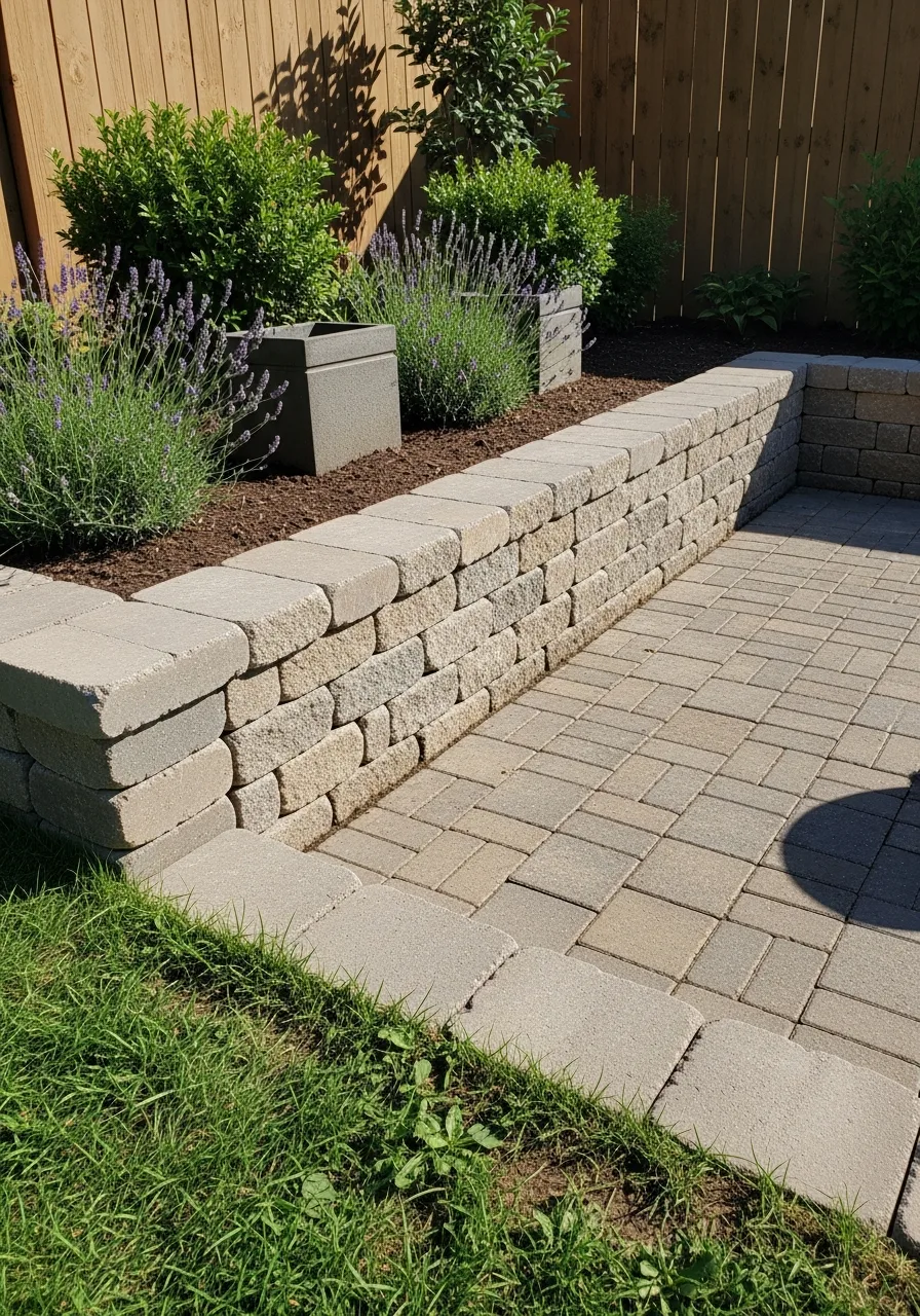 27. Raised Patio Retaining Wall