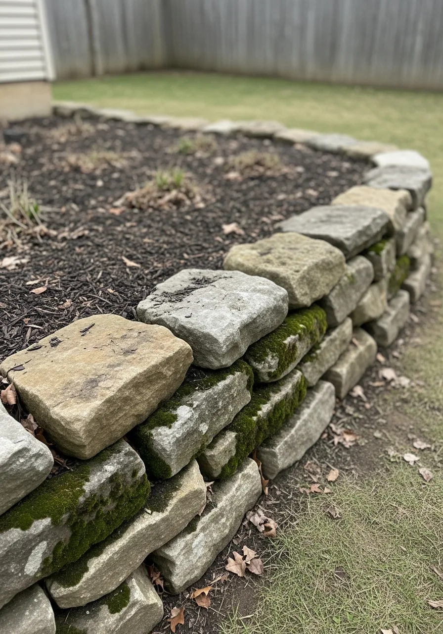 31. Rustic Rock With Moss