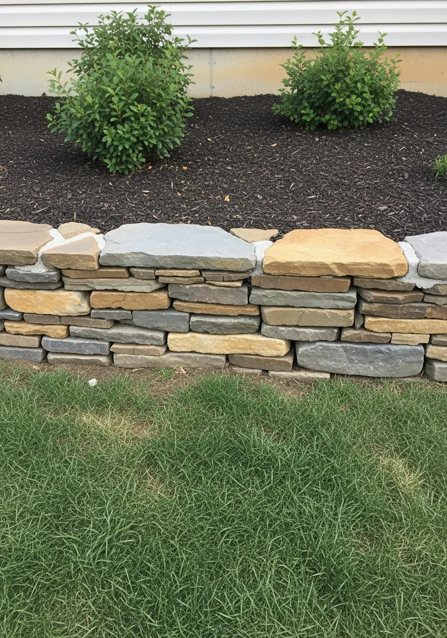32. Flagstone Retaining Wall