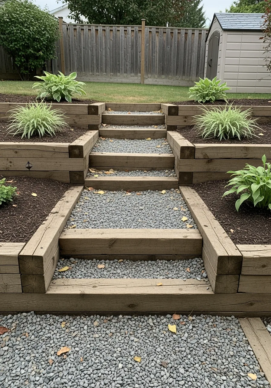 34. Terraced Path Retaining Wall