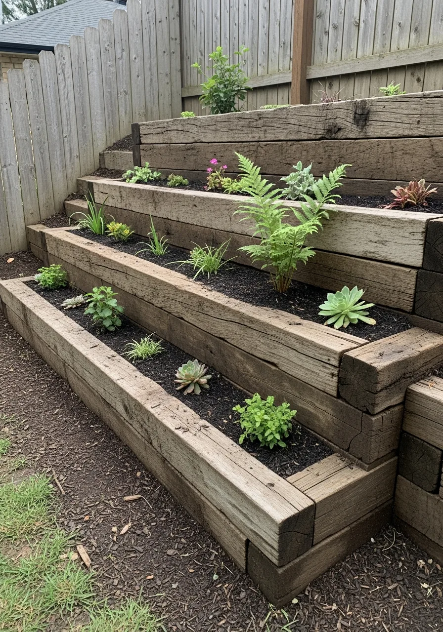 36. Eco-Friendly Retaining Wall